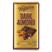 Whittakers 惠特克 杏仁 62%可可黑巧克力 250g